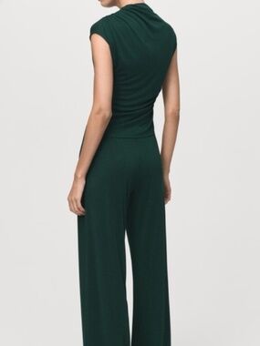 Mango Green Matching Set Top & Wide Leg Pants Co-Ord Medium/Large